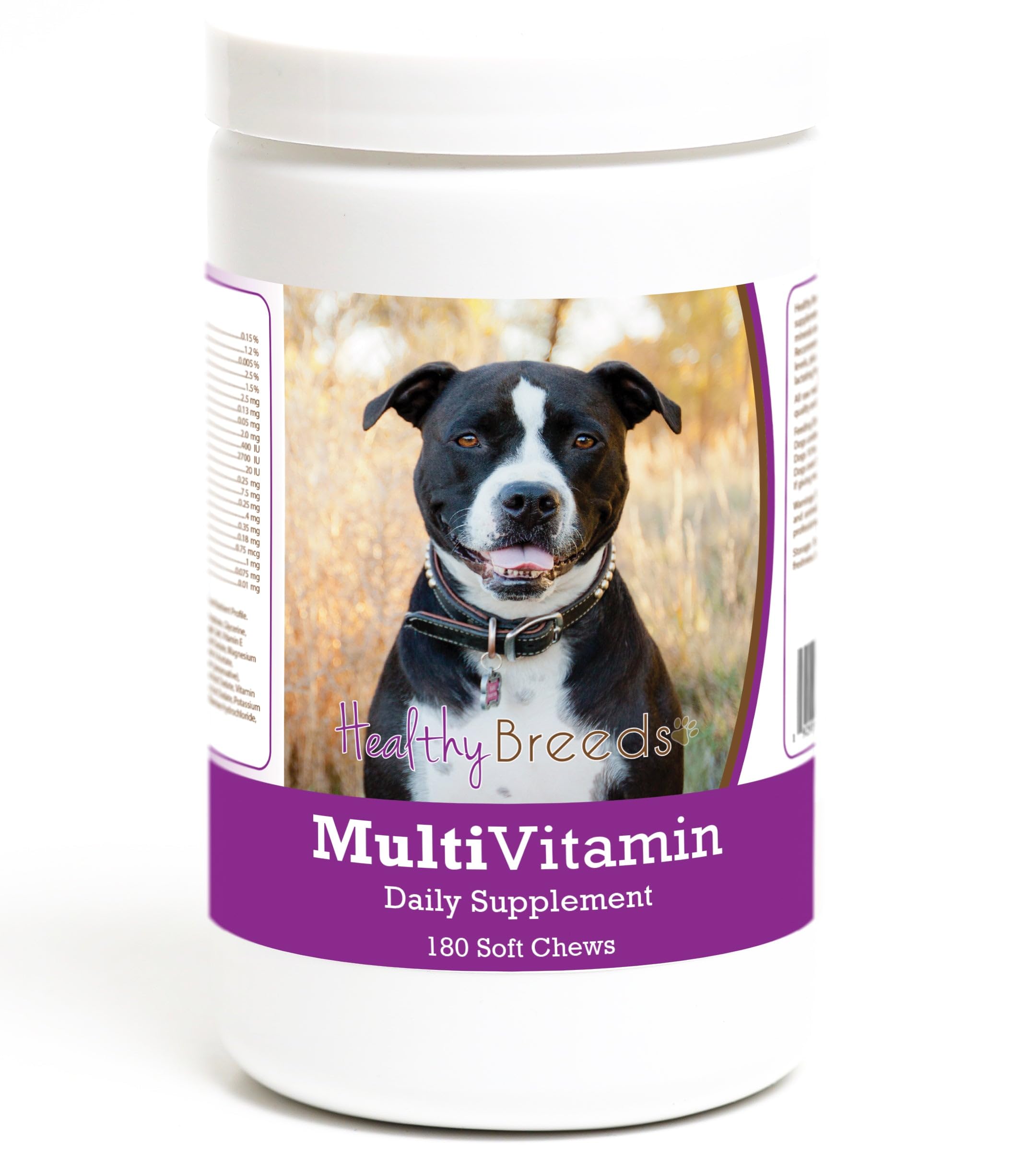 Healthy Breeds Pit Bull Multivitamin Soft Chew for Dogs 180 Count