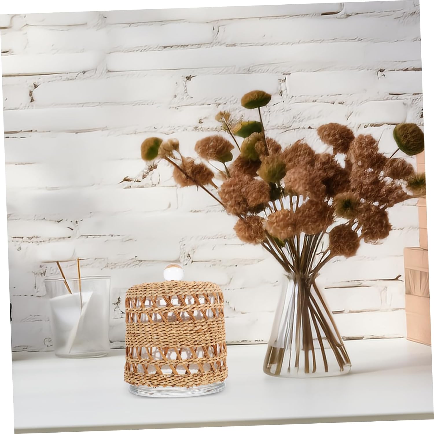 ABOOFAN Glass Candle Cloche Cover for DIY Elegant Candle Holder Dome for Romantic Dinners Intimate Gatherings Creates Inviting Atmosphere for Parties Events Delicate Design for Use