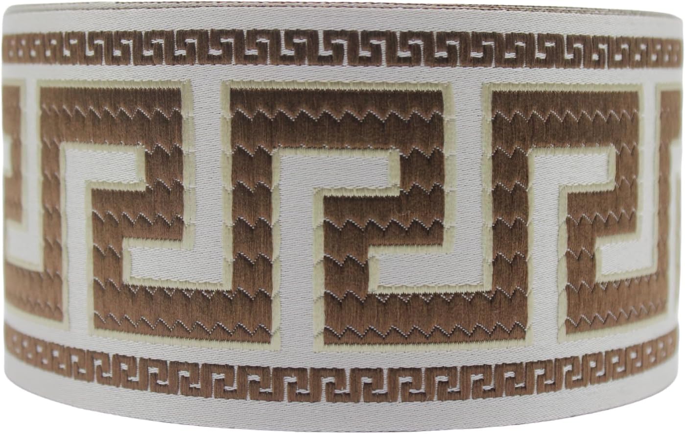 3.8 Yard Spool 2.67 inches Greek Key Drapery Trim Jacquard Ribbon for Your Drapes Curtains Drapery Banding Trim Tape C12 70005