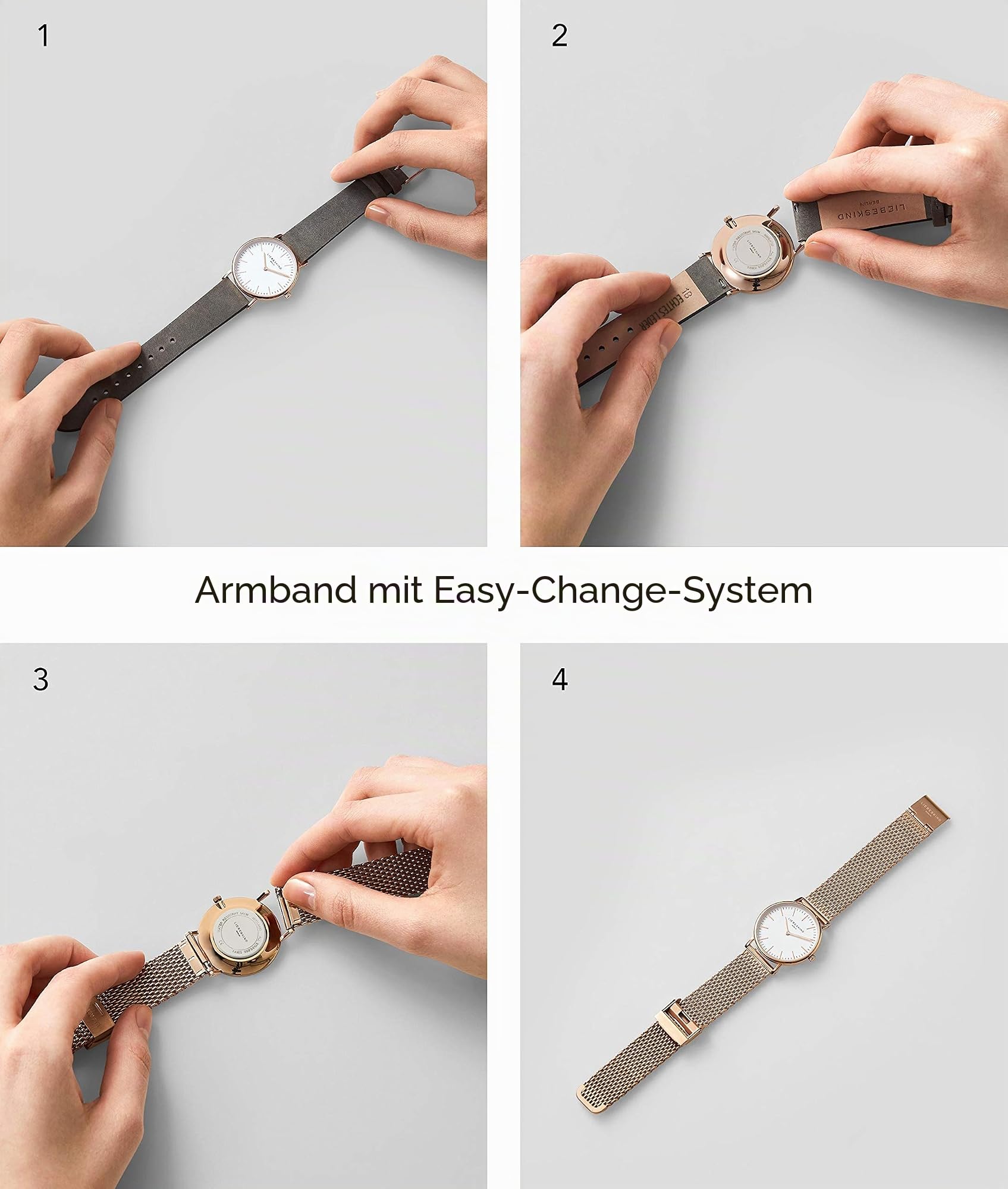 Liebeskind Damen Analog Quarz Uhr mit Edelstahl Armband LT-0211-MQ