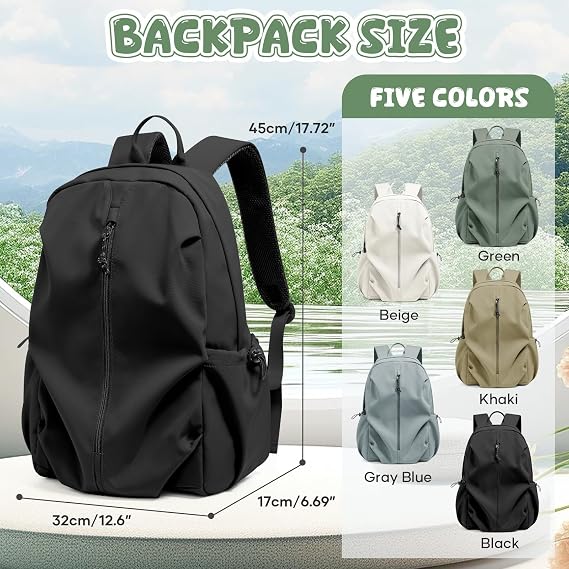 HYC00 School Backpack Womens, Causal Travel School Bags 14 Inch Laptop Backpack for Teenage Girls Lightweight Rucksack Water Resistant Bookbag College Boys Men Work Daypack