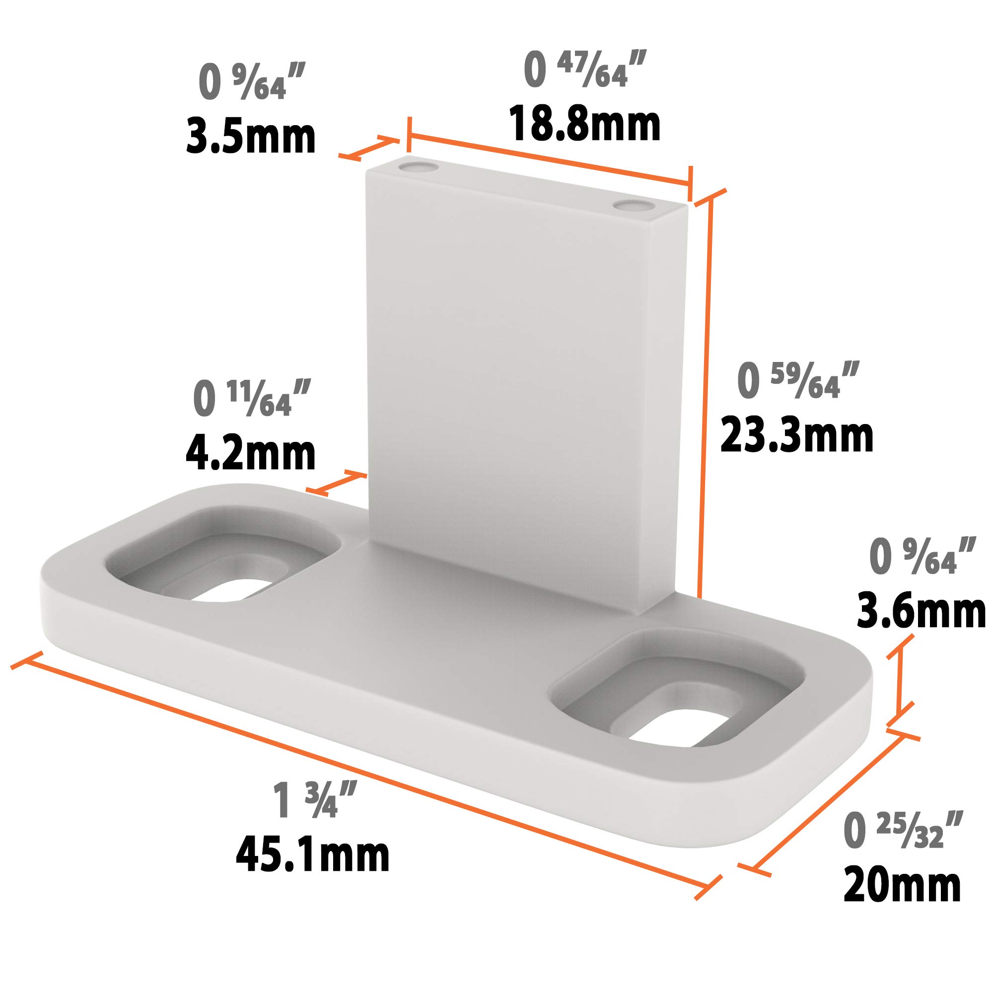 Sliding Closet Door Guides White Barn Door Floor Guides (4 Pack) by