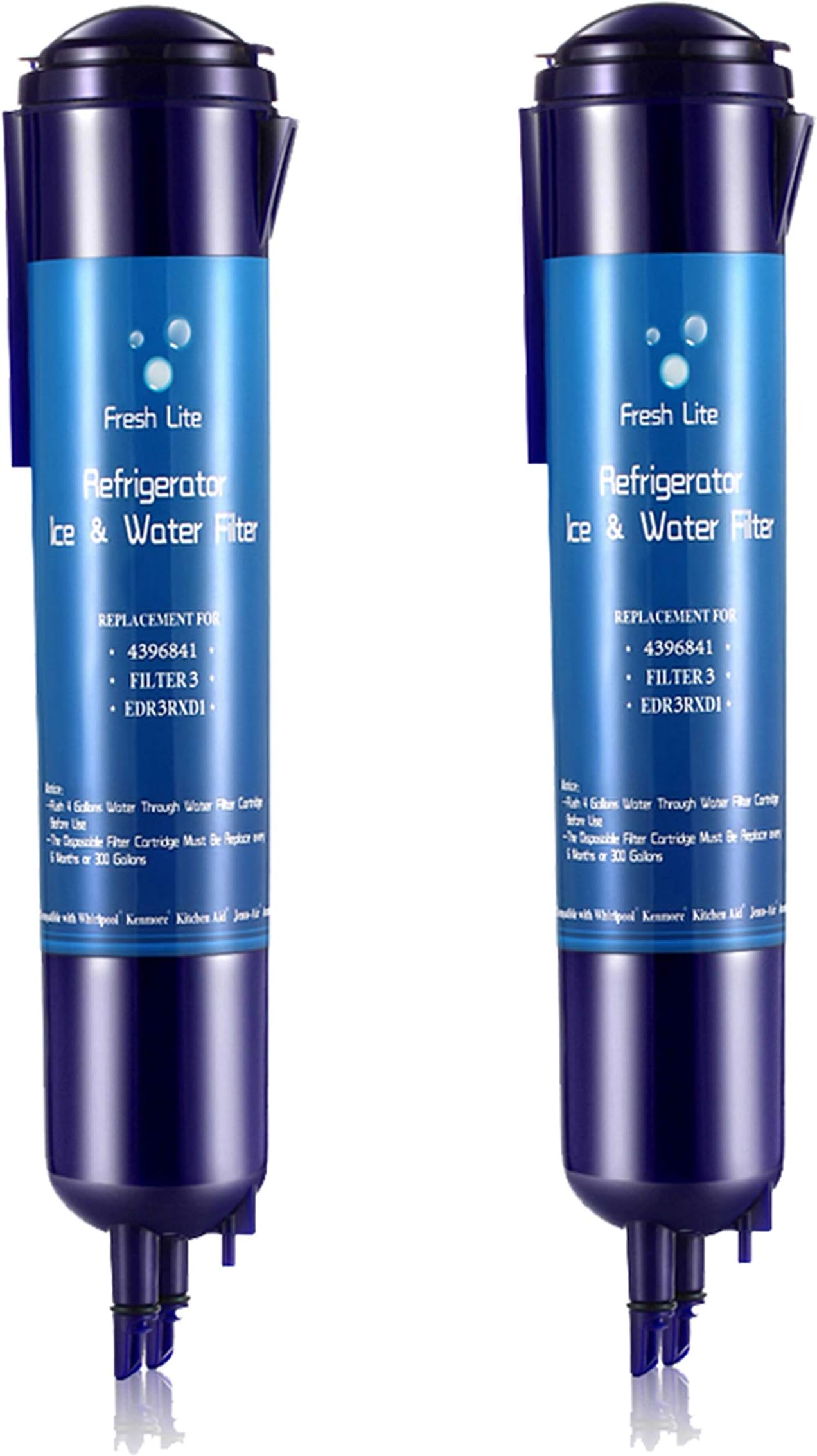 4396841 4396710 Water Filter Replacement for EDR3RXD1, P2RFWG2, Pur Water Filter, Filter 3, Kenmore 46-9030 Water Filter - 2Pack