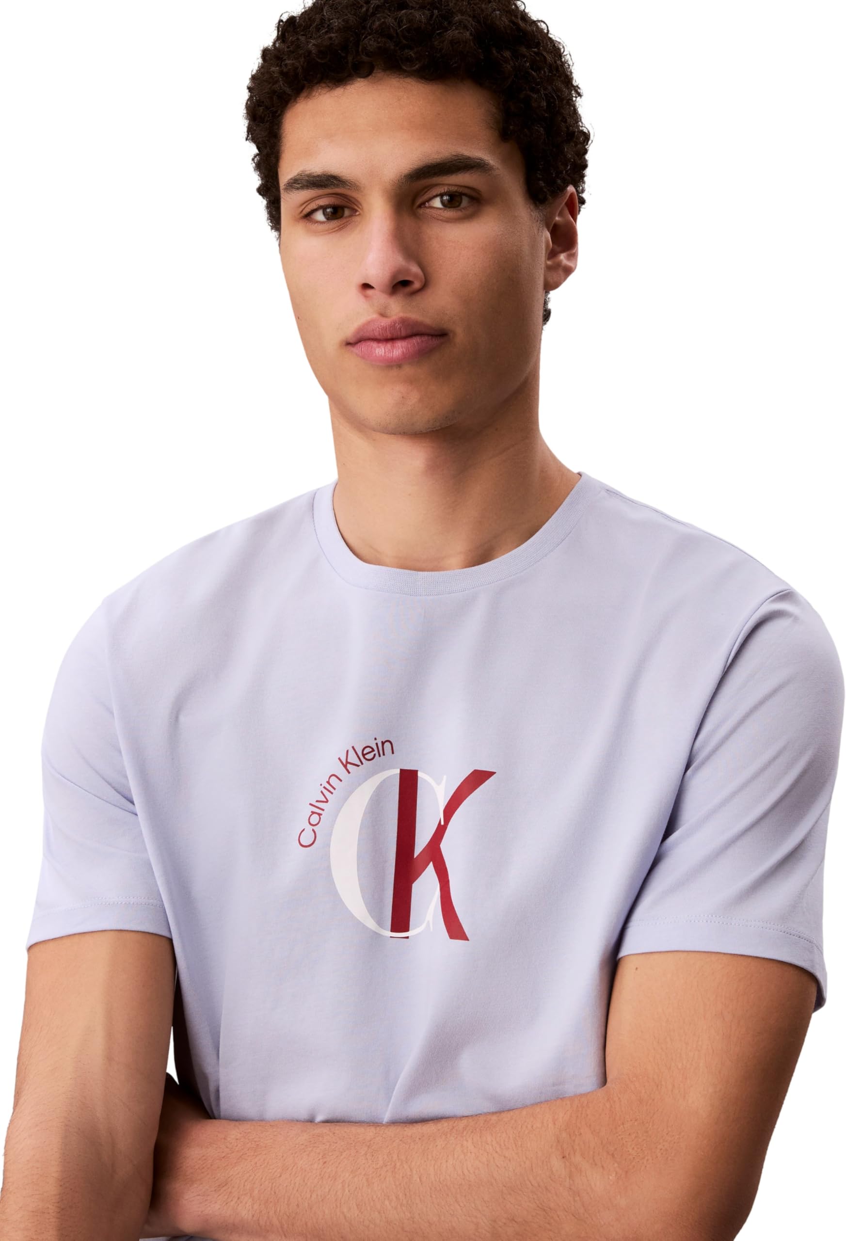 Calvin Klein SS 30s Whsl Ckj 2tone CK Graphic Lv14re829g Camisetas gráficas Hombre (Pack de 1)