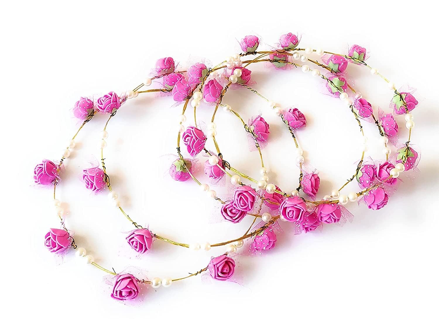 Ublic Pink Boho Flower Crown Floral Leaf Wreath tiara Headbands Hair Garland Wedding Bridal Headpiece Roses Tiara Hairbands Hawaiian Party Accessories for Kids Women Girl (Pack of 2) (B0CXXSL7M7) Amazon Price History, Amazon Price Tracker