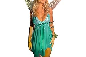 Women's Sexy Green Fairy Halloween Costume with Wings