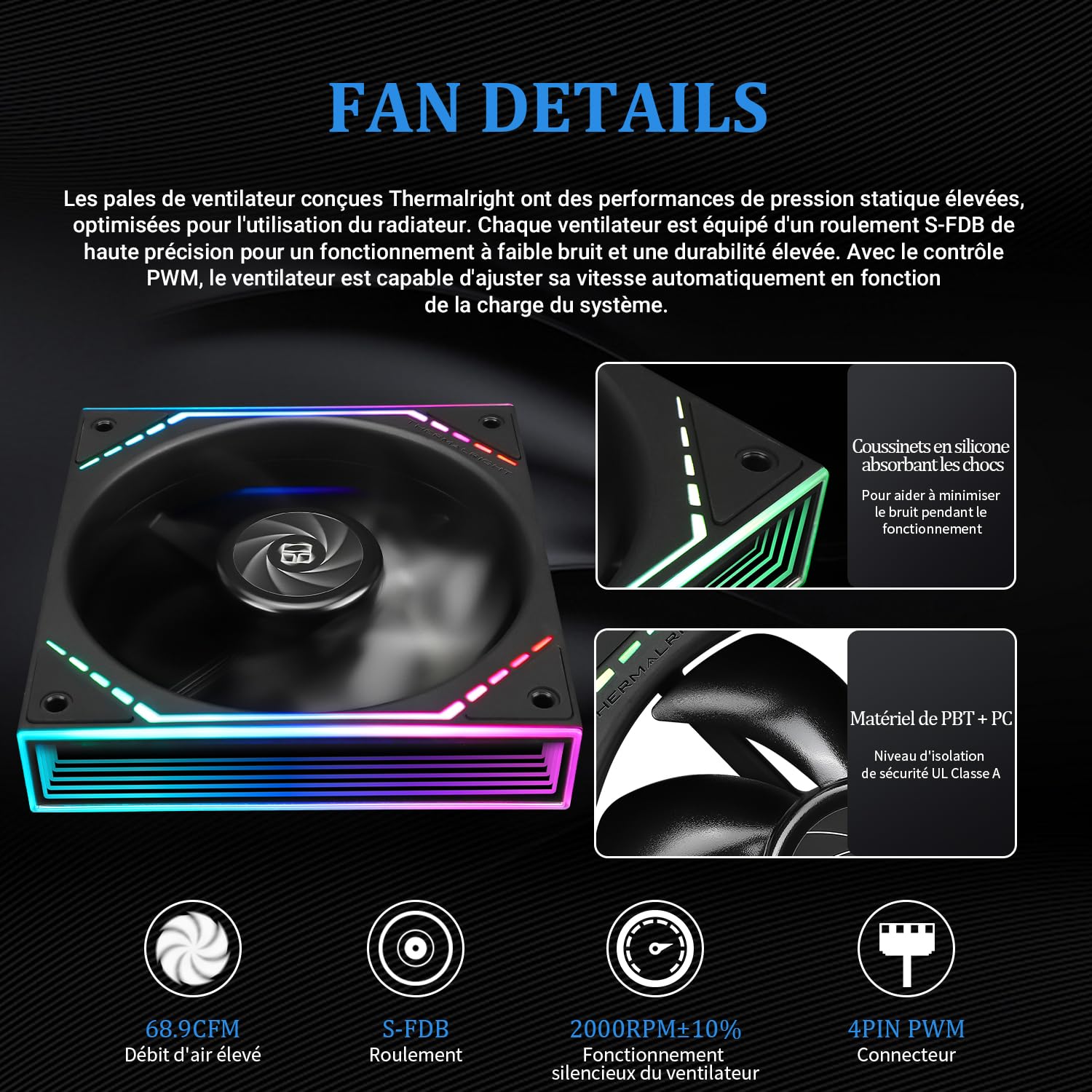 TR Frozen Infinity 240 NEGRO, ventiladores dobles PWM 2000 rpm, enfriador de procesador AIO para AM4/AM5 e Intel LGA1150-1200/2011/1700/1851, enfriador de agua