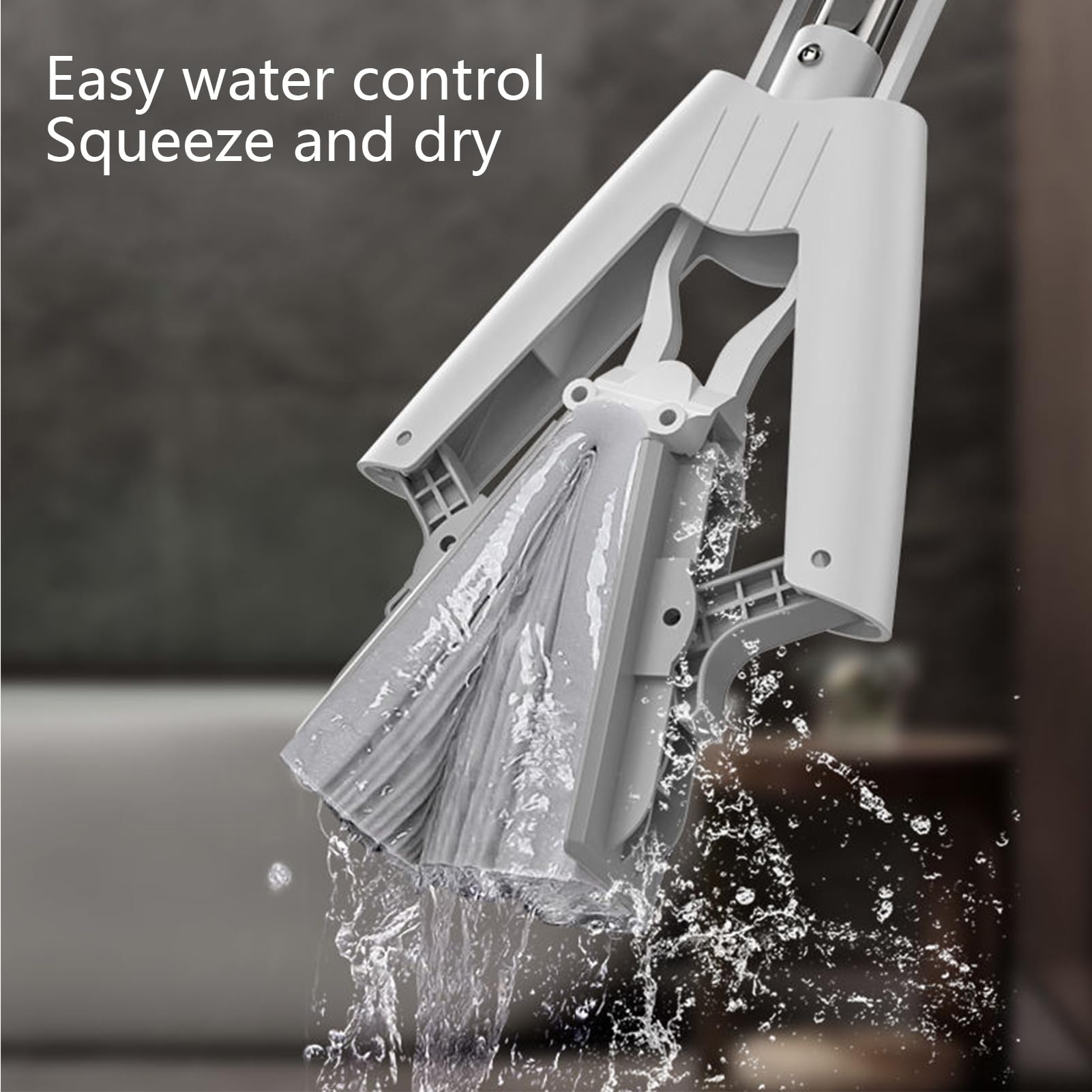 Mop | Imbottitura in microfibra per lavatrice | Self-Queeze Spugna Roller Mop | Lavaggio senza uso domestico - pieghevole per piastrelle, marmo, fiocchi di legno