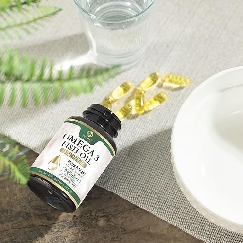 Miniatura 9 de Pastillas de aceite de pescado Omega 3 de 2400 mg  Suplementos de aceite de pescado Omega 3 de triple fuerza  Los mejores ácidos grasos EPA y DHA