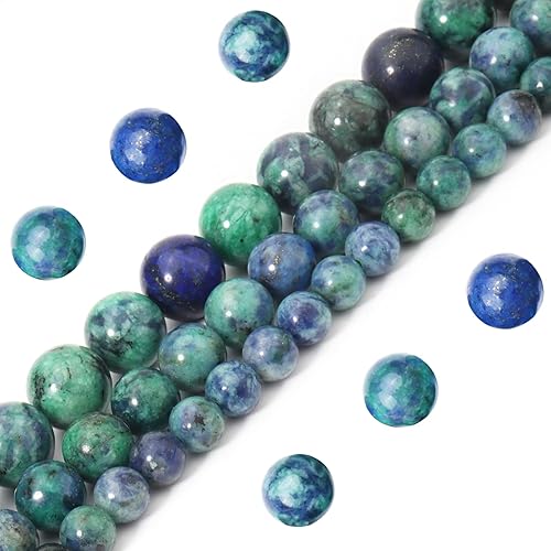 Miniatura 2 de 60 cuentas de piedras preciosas naturales de lapislázuli fénix natural de 0.236 pulgadas (0.236 in), cristal curativo energético, cuentas de piedra