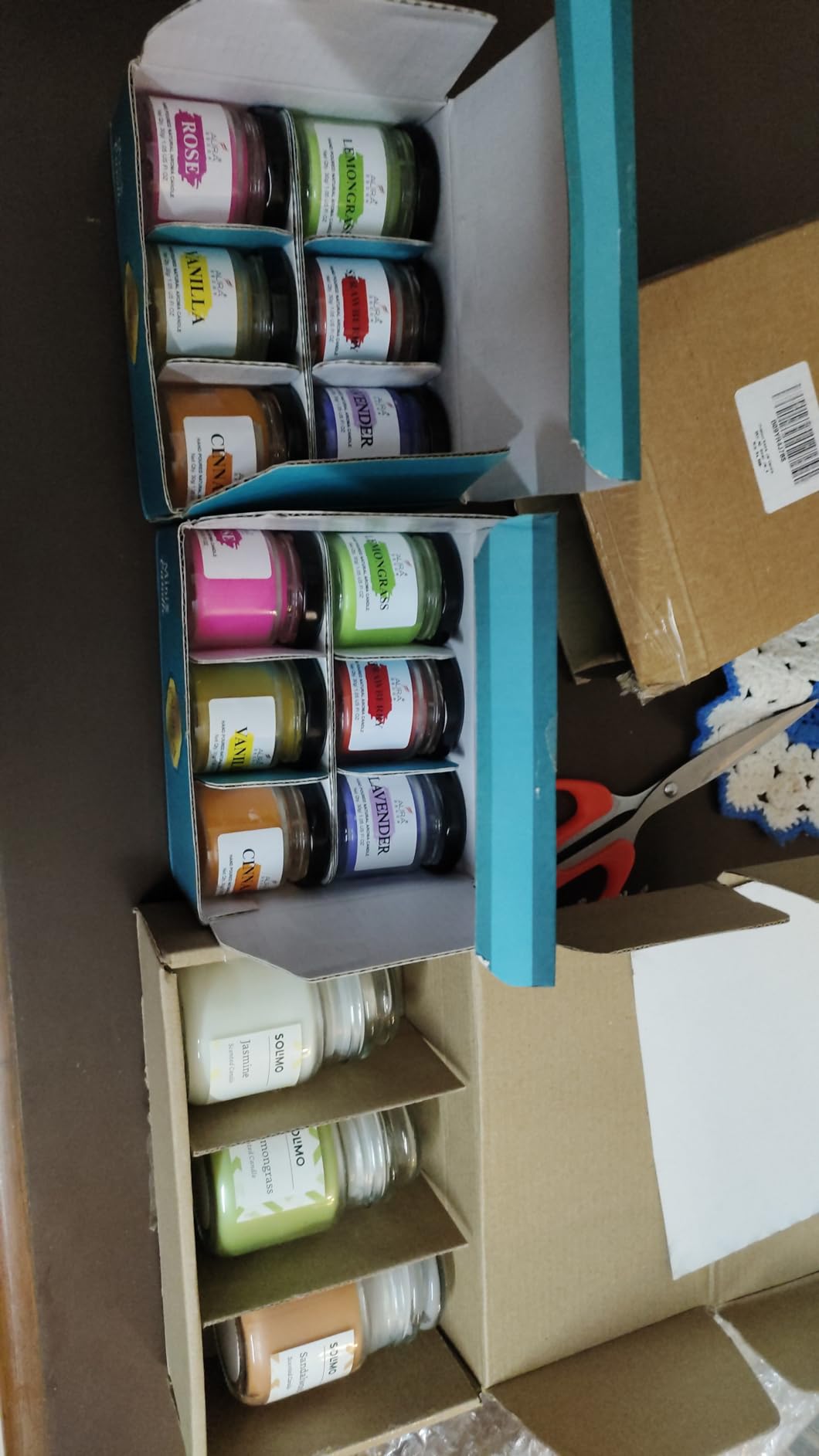 AuraDecor Fragrance Jar Candle Set of 6 | Fragrance Candles for Home ...