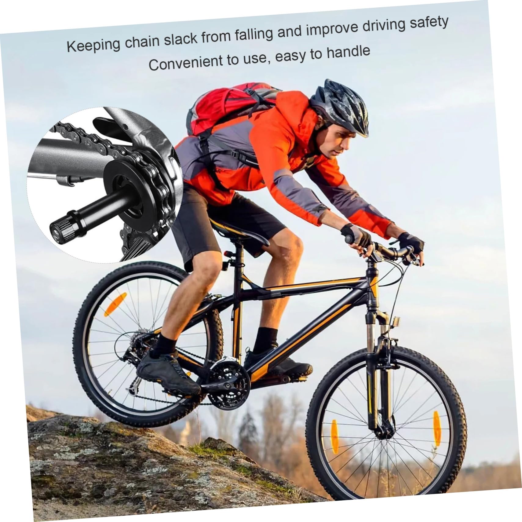 SUPVOX retenue de chaîne broyeur Frein stabilisateur Guidon Conduire serrures Fixateur de chaîne Dispositif de Tension de chaîne régleurs de chaîne de vélos pignon Fixe Plastique Black