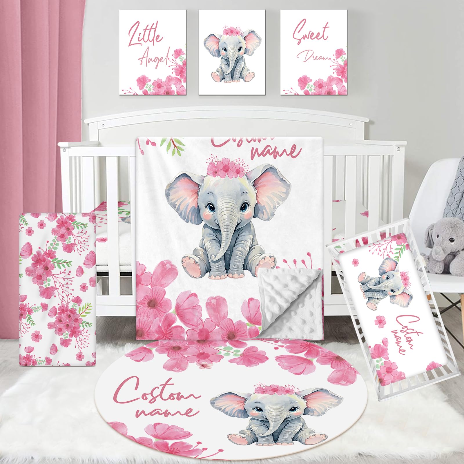 Baby Crib Bedding Set Baby Girl Crib Bedding Set, Highland Cow