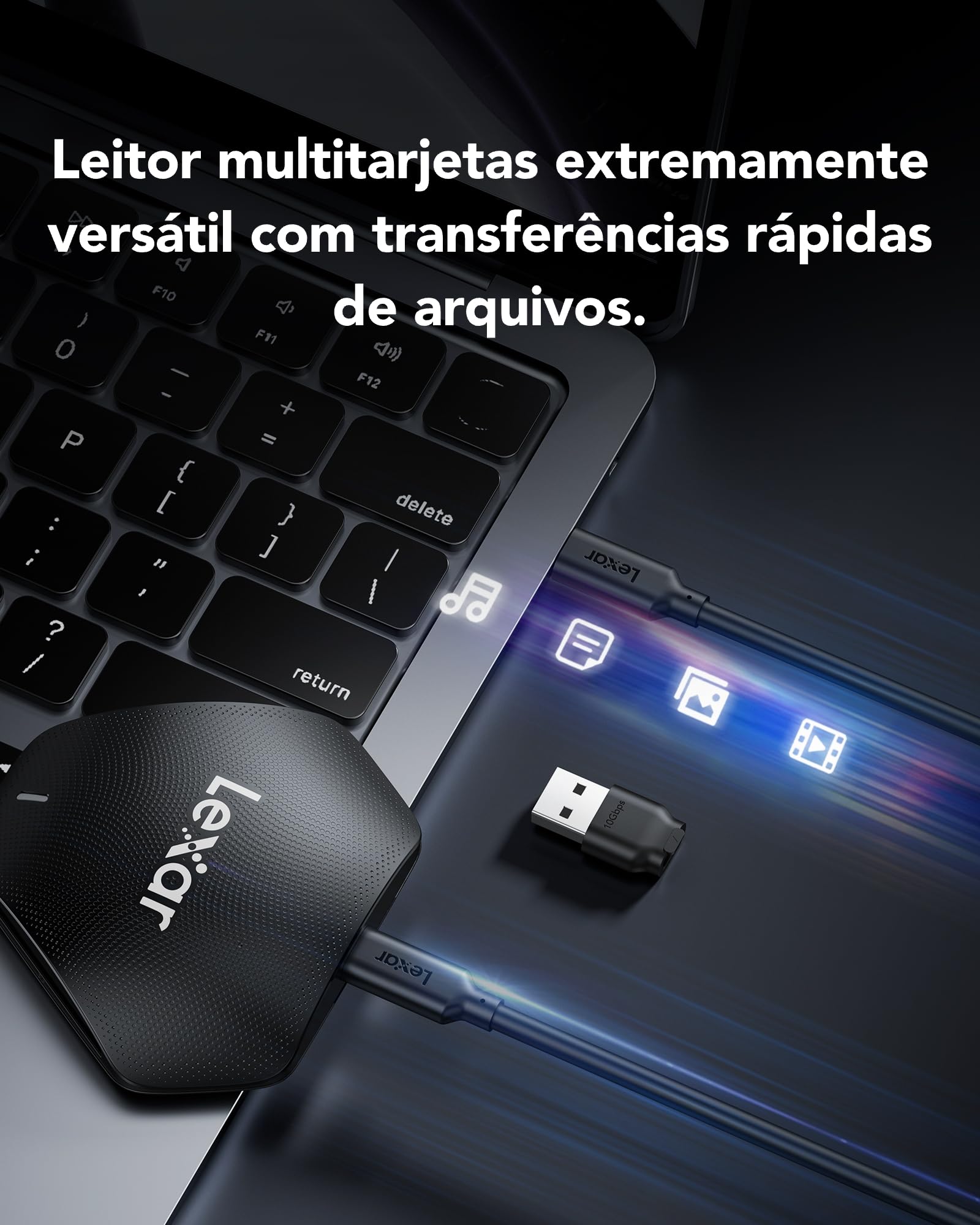 LEXAR LRW500URB LECTOR DE TARJETA USB 3.2 GEN 1 [3.1 GEN 1] TYPE-C NEGRO