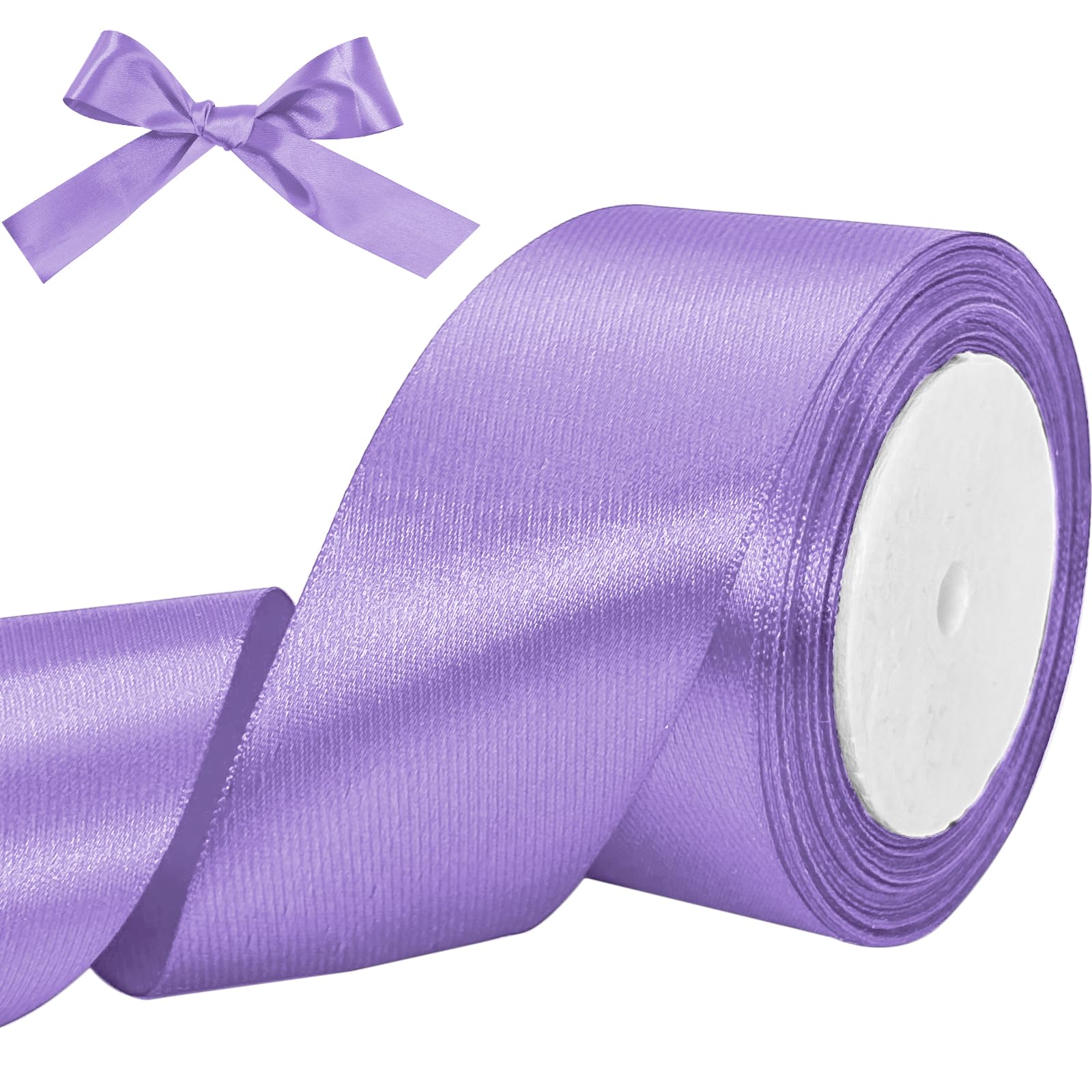 Snapklik.com : 2 Inch Satin Ribbon, 25 Yards Purple Satin Ribbon ...