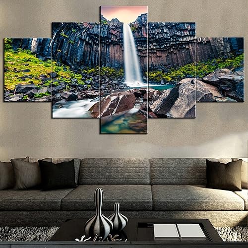 Vista 371 de Paisaje de 5 piezas pintura sobre lienzo