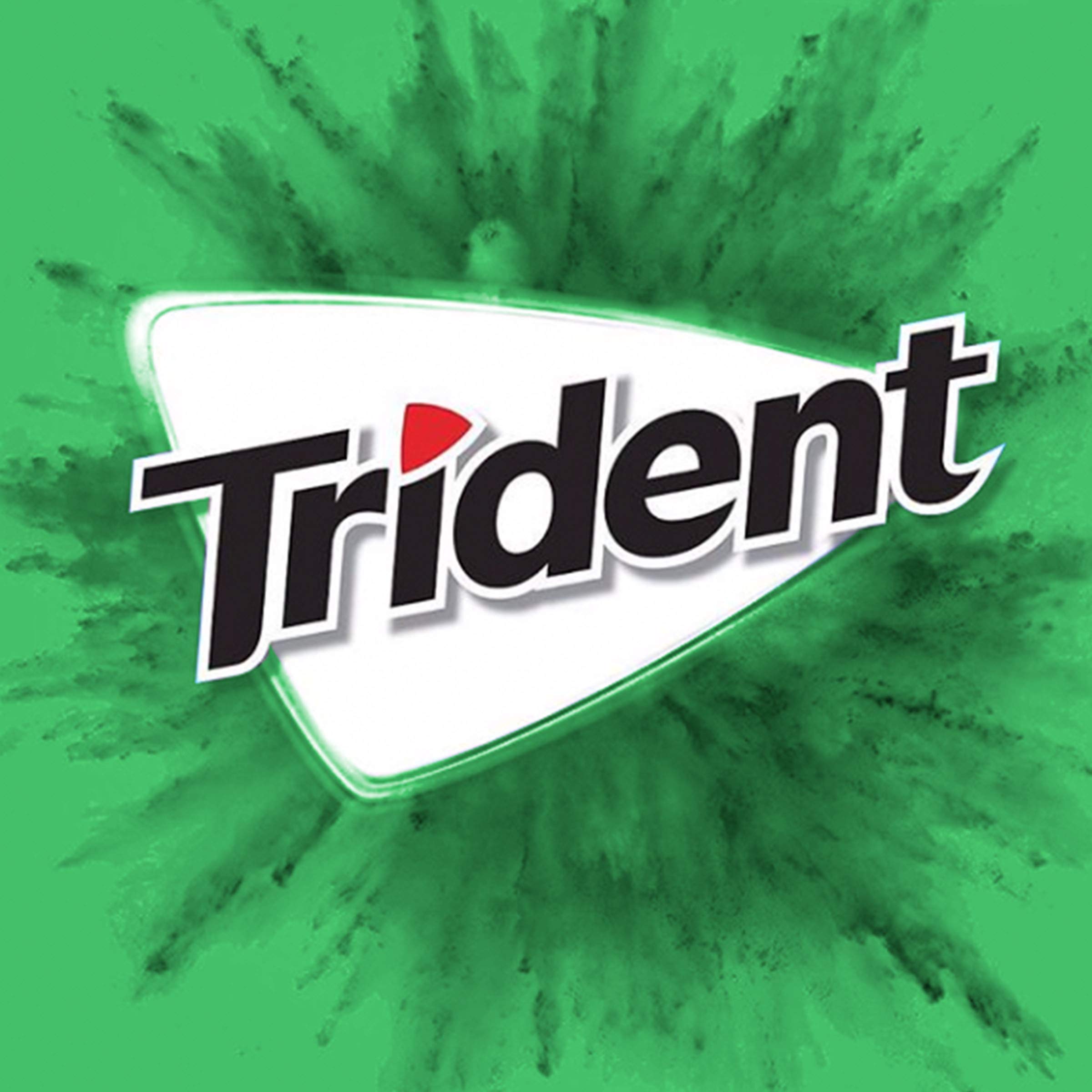 Trident Gomme à mâcher sans sucre à la menthe verte, menthe verte, 12 paquets de 14 (168 au total)