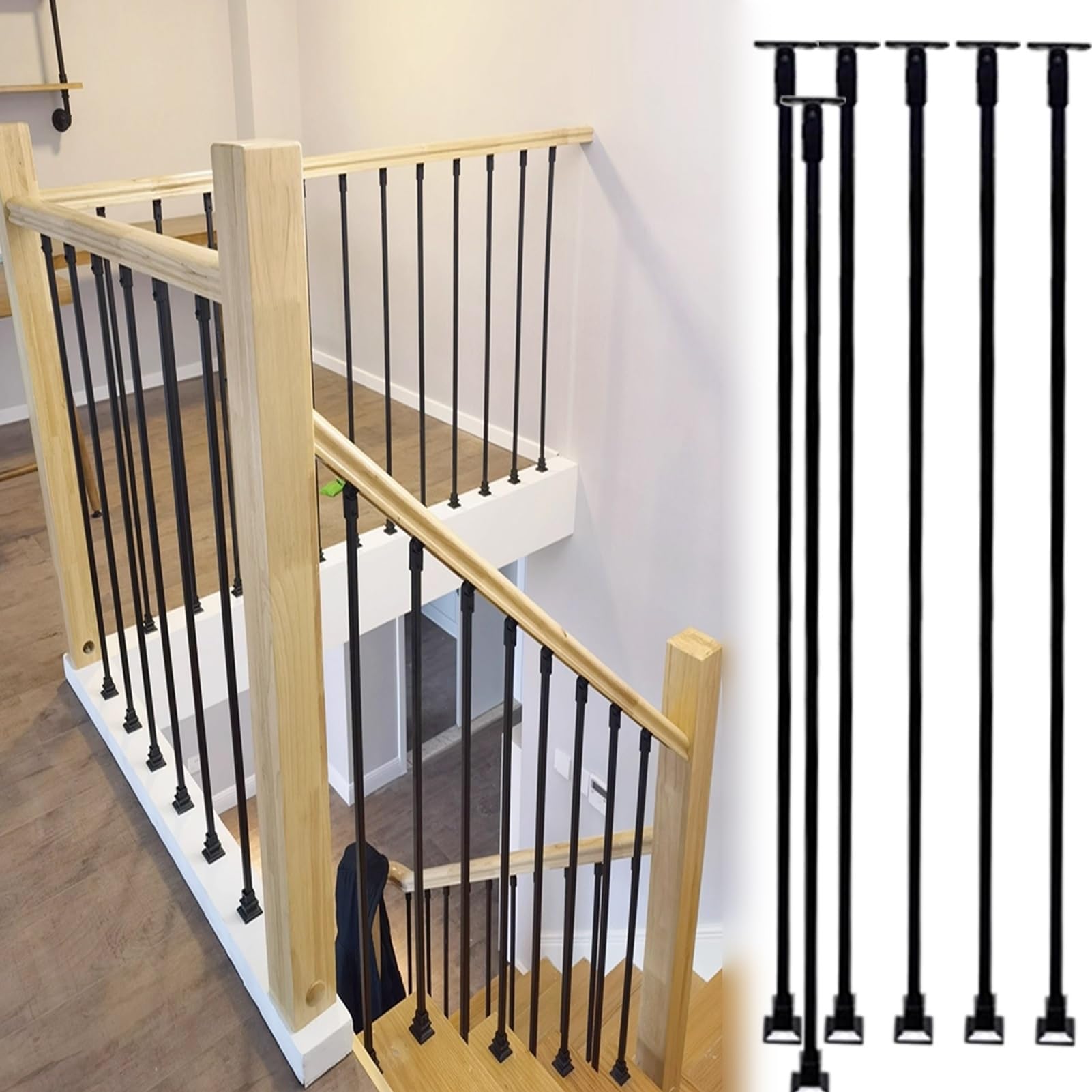 Poteau de garde-corps pour escalier à plusieurs étapes de villa