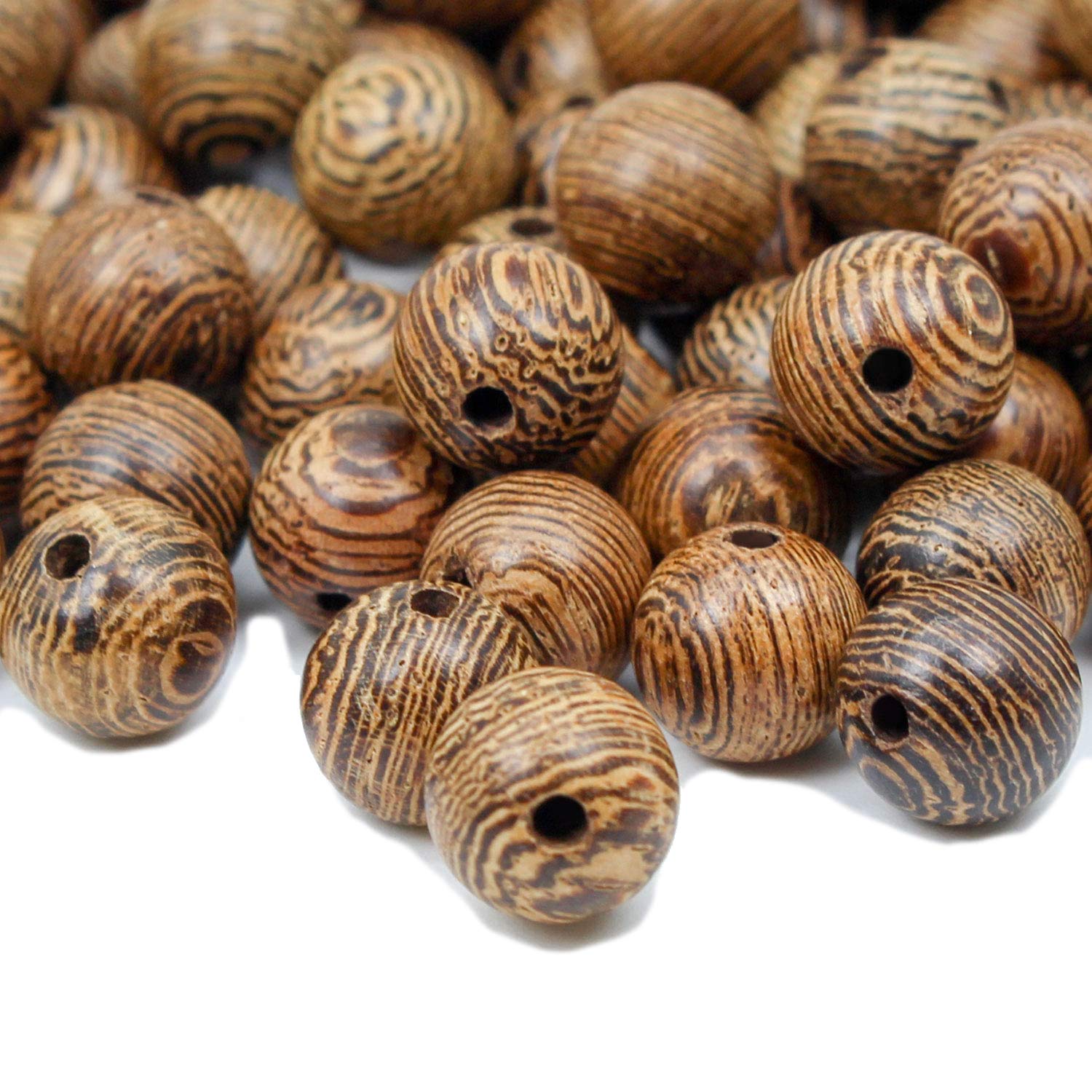 Prometis 200pcs 6mm Natural Sandalwood Round Beads Gorgeous Craft Handmade Polished Spacer Beads for Bracelets DIY Jewelry Making