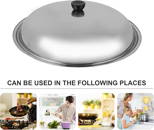 Miniatura 6 de BESTonZON Tapa universal para olla, tapas de sartén Tapa de sartén, tapas de repuesto de 15.7 in, tapas universales para sartenes, tapa de olla