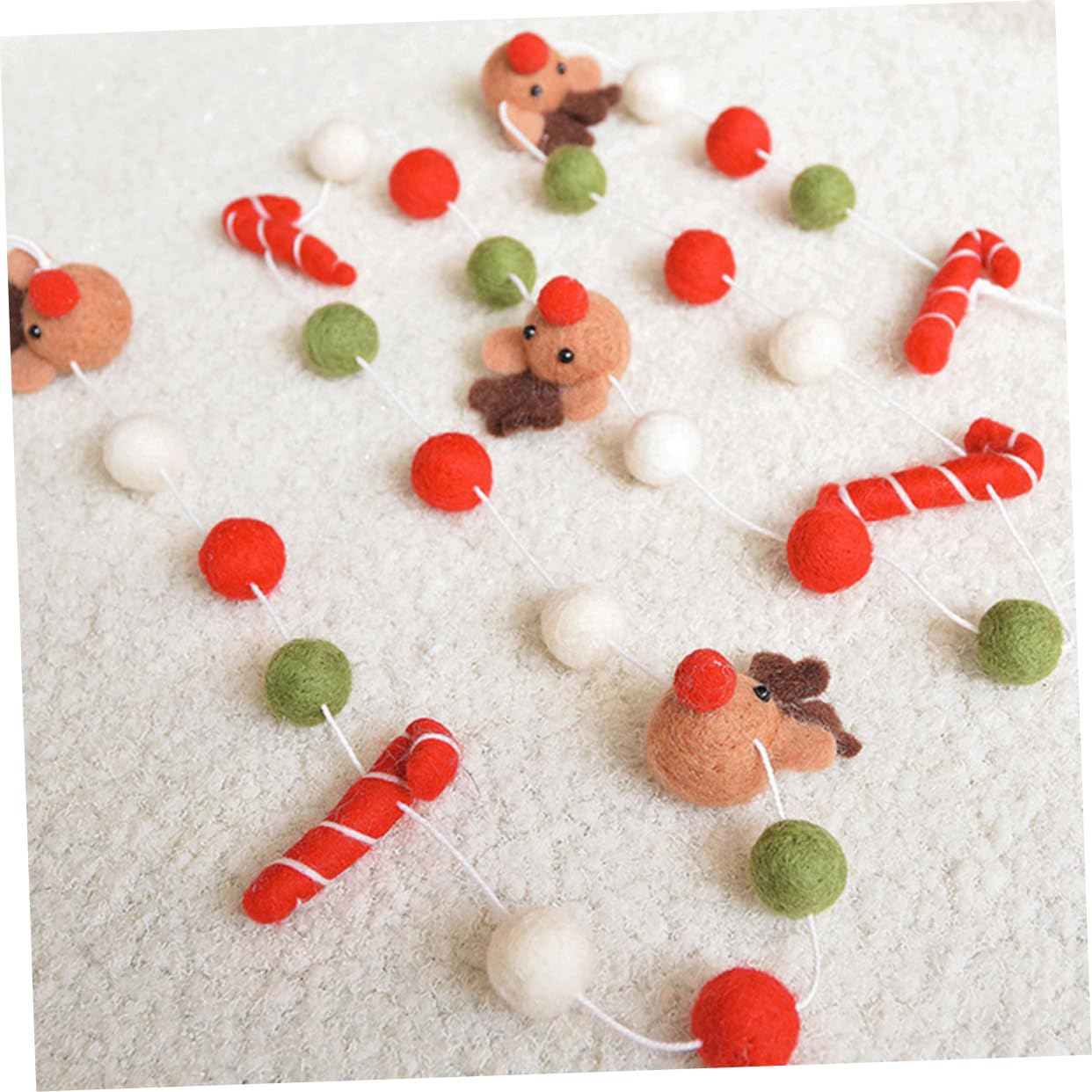 Cabilock 5 Saiten Weihnachtskugel-spieße Aus Filz Hängend Filz Weihnachtsbaum Für Kinderwand Dekoration Party Girlande Weihnachten Ornament Weihnachtsschmuck Gefühlt Christbaumschmuck Wolle