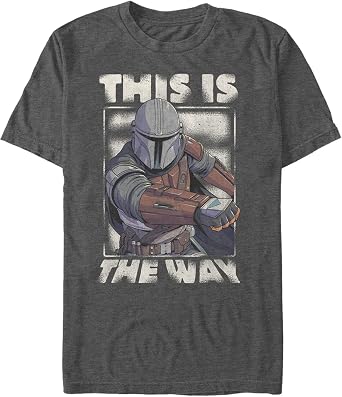 Mens Star Wars The Mandalorian The Mandalorian This is The Way Mando T-Shirt - Charcoal Heather - 3X Big Tall
