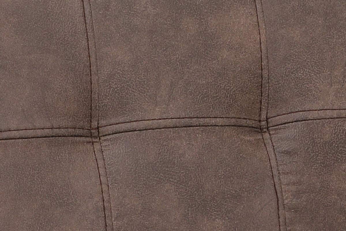 Hela Tische, Sitzbank Esszimmerbank Donna, mit Lehne, Bezug Softex Vintageoptik Braun, X-Metallgestell Anthrazit, 140x61x93 cm