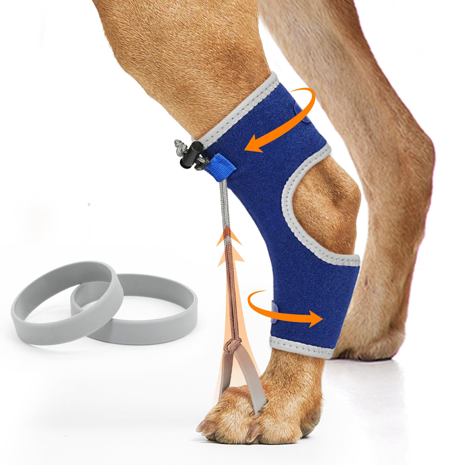Supet Tutore per nocche per cani, comoda stecca per piede, tutore per caviglia posteriore e gamba per trascinamento delle dita dei piedi, causa mielopatia, insufficienza del nervo sciatico ed ernia