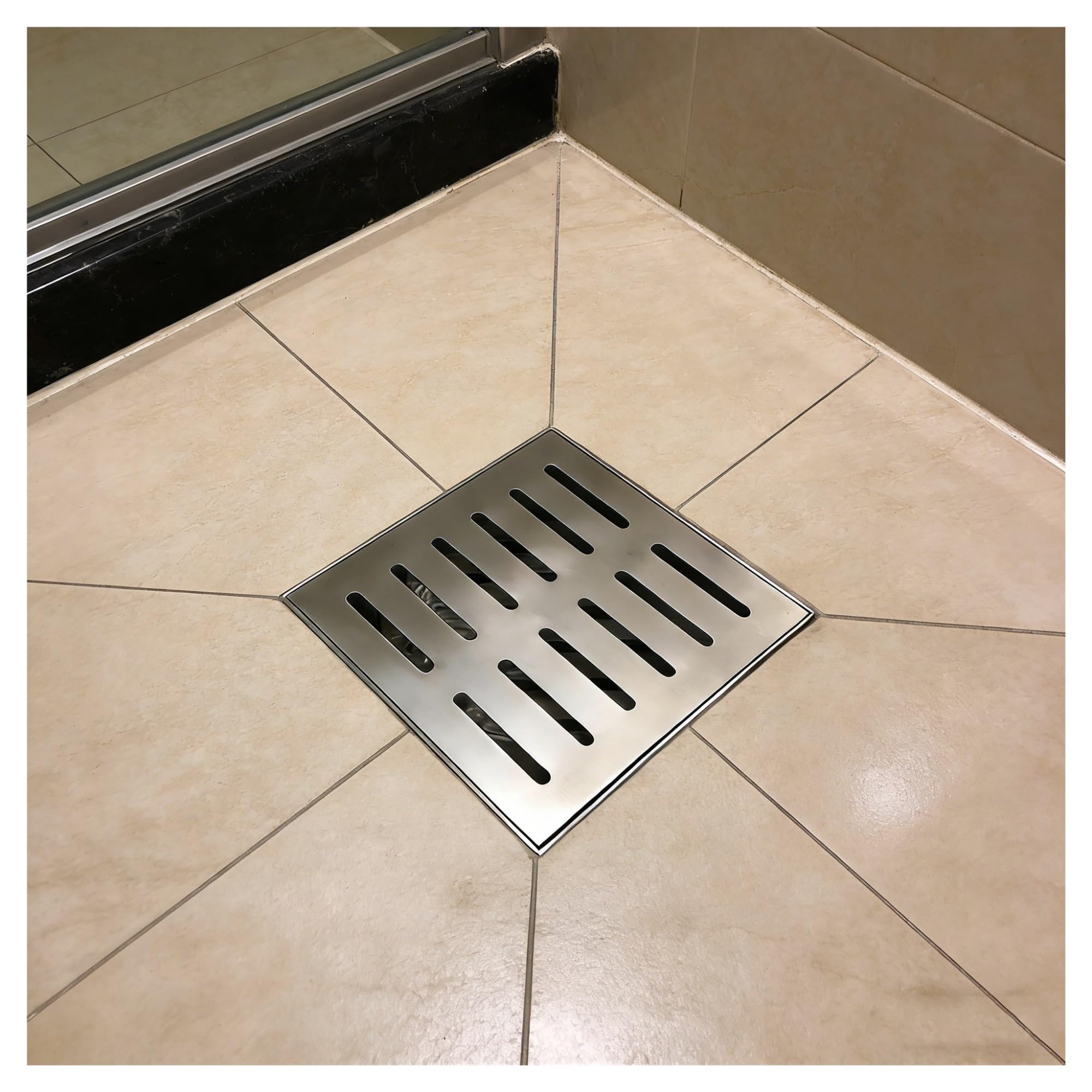 Grille de vidange rapide en acier robuste pour couverture de tranchée de cour