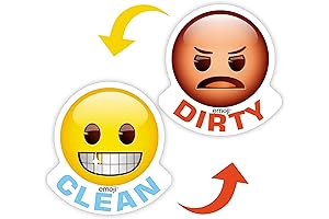 MORCART Emoji Magnets for Fridge - Dishwasher Clean Dirty Sign