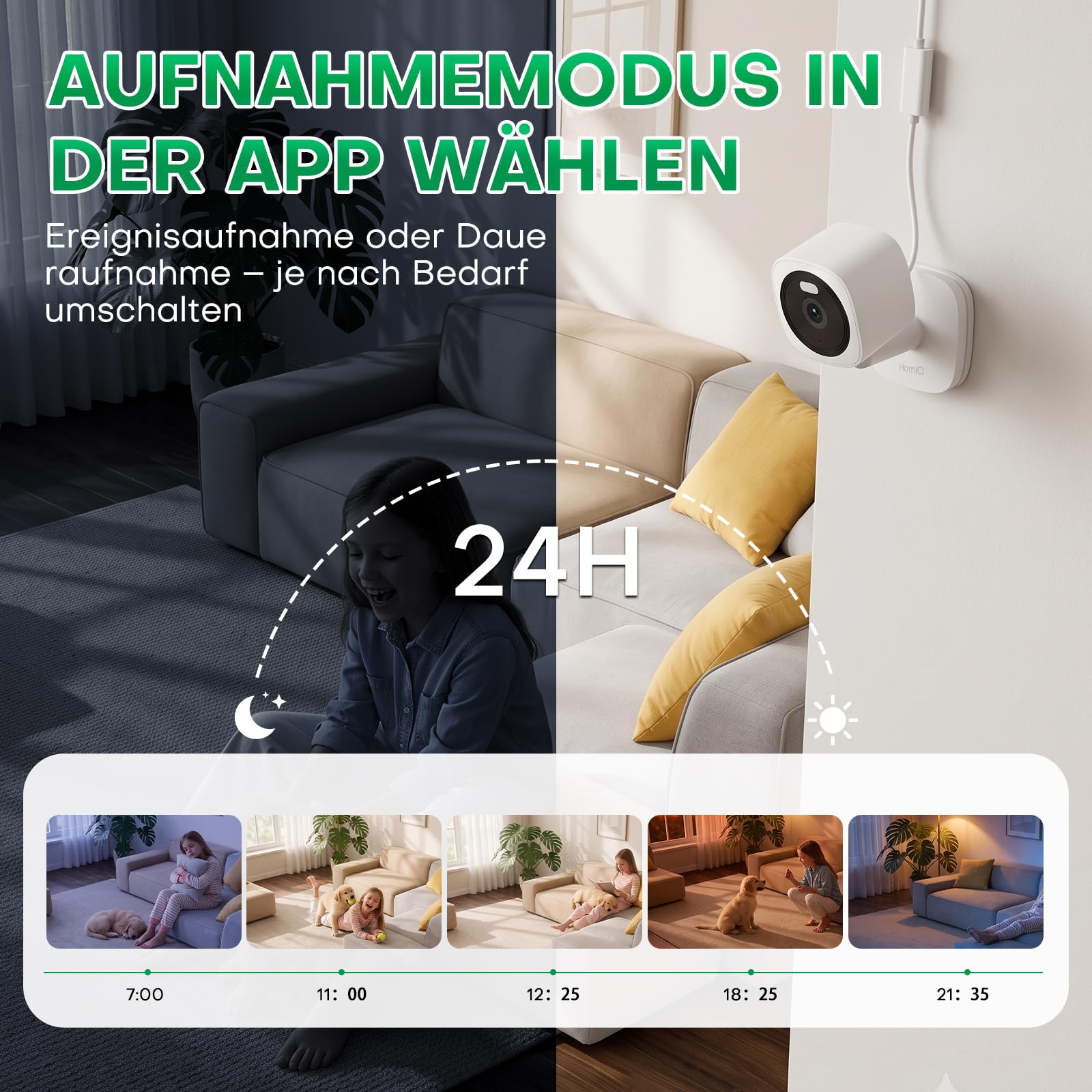 5MP 3K Magnetische Überwachungskamera Innen mit Vollfarb-Nachtsicht | Wlan Kamera Überwachung Innen, Personen-Bewegungserkennung, Zwei-Wege-Audio, IP65 Wasserdicht, Alexa Google Kompatibel