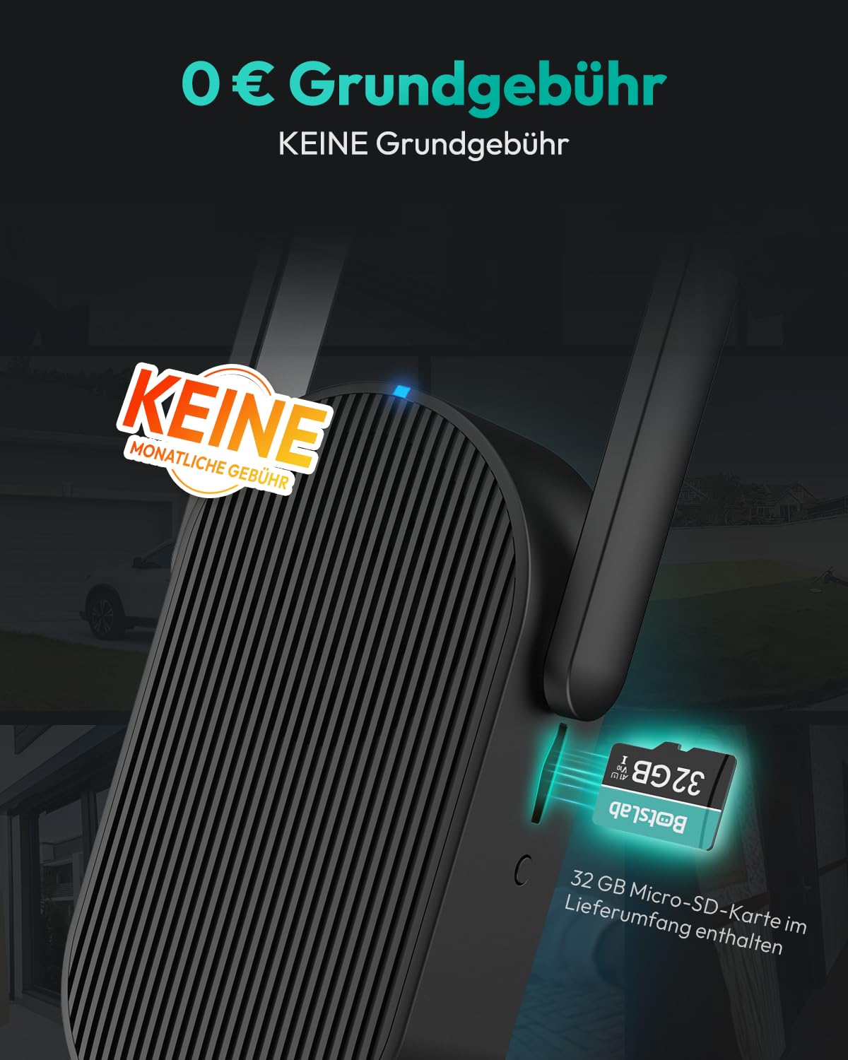 BOTSLAB 5MP Akku Türklingel mit Kamera, Kabellose Videotürklingel mit 1:1 Kopf-bis-Fuß-Ansicht, 360° Smarte Video Doorbell mit AI/Radar/PIR Erkennung, 2,4 GHz WLAN, 2-Wege-Audio,Ohne Monatsgebühr