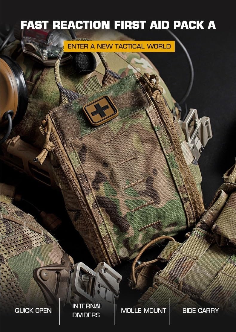 Molle Utilitario IFAK Médico Bolsa Primeros Auxilios Tácticos EMT Bolsas para La Supervivencia Al Aire Libre Cinturón, Portátil Med Emergencia EDC Bolsas De Nylon Pack