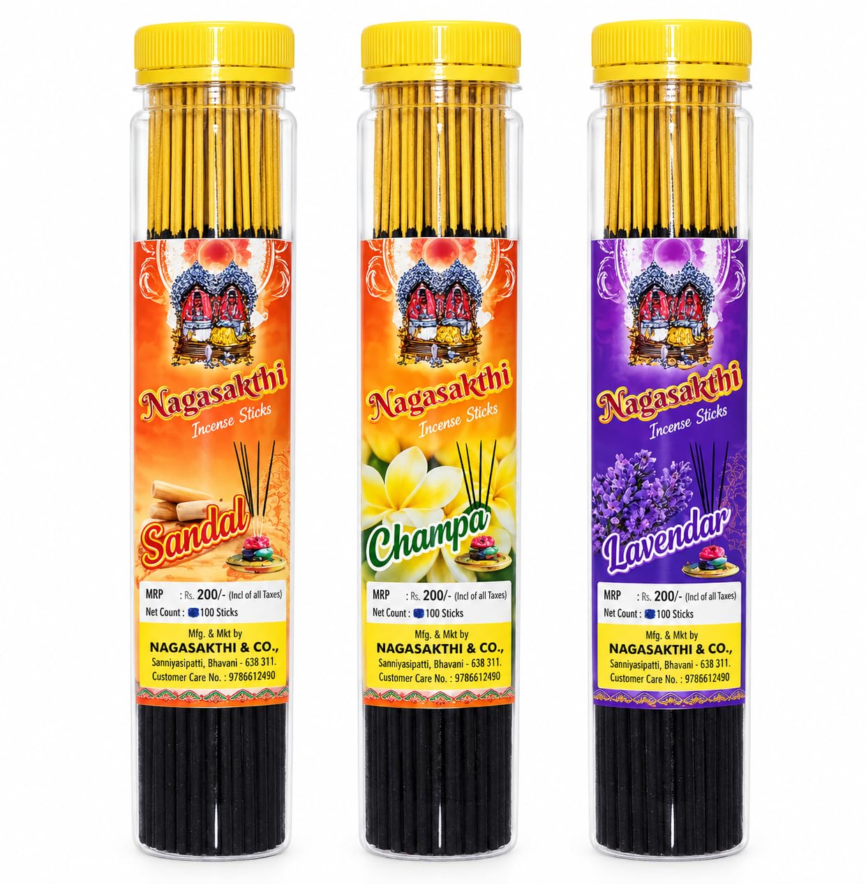Combo Agarbatti - Soothing Fragrances of Sandal, Champa & Lavender-picture-17