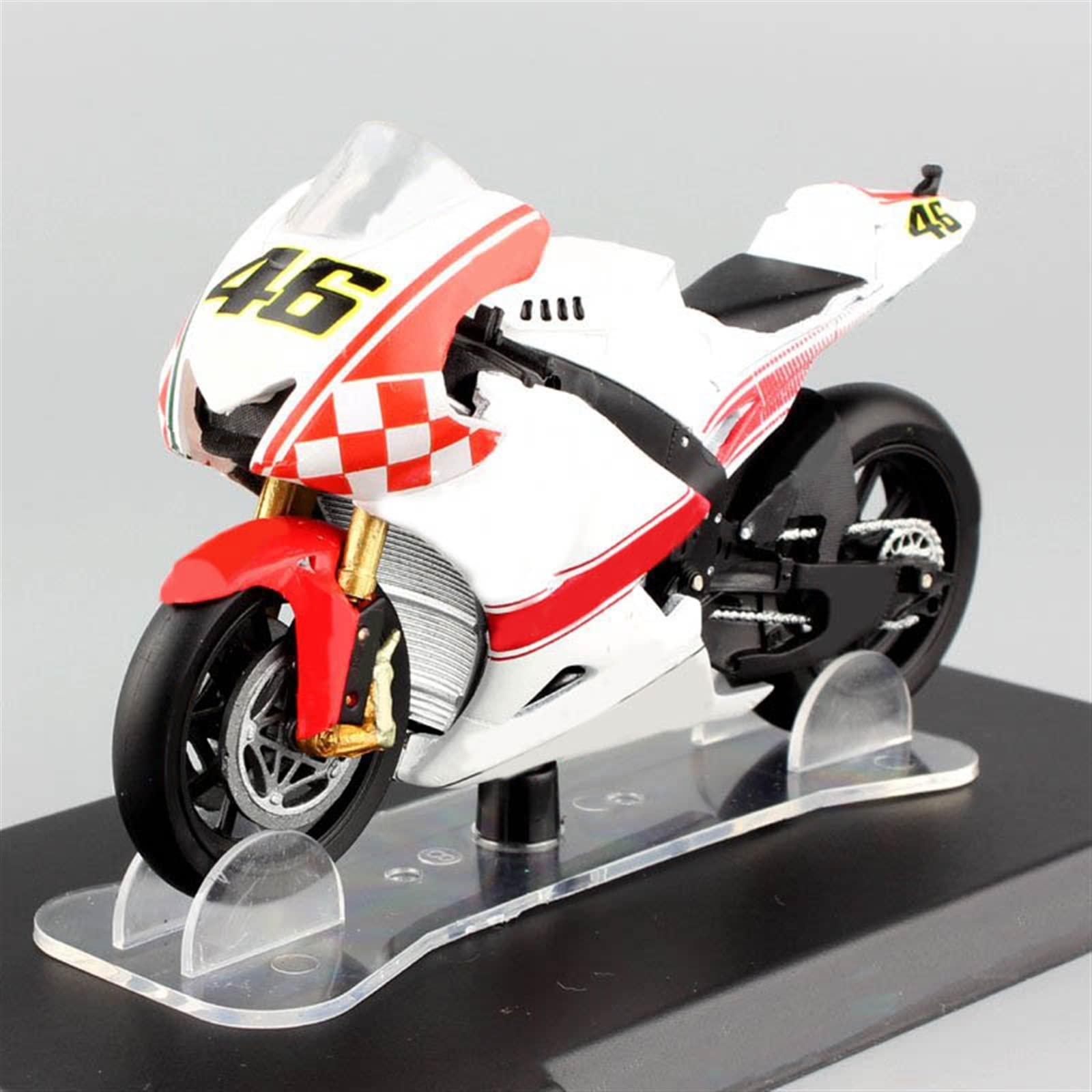SEYXF Motorbike Toy 1:18 for Y-AMAHA 46 Redwhite Motorcycle Toys Best Favorites Birthday Gift