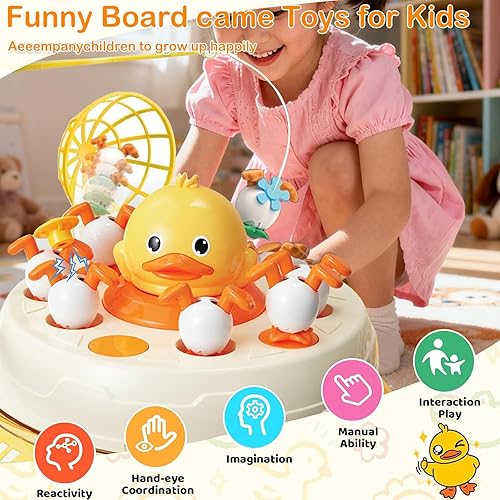 Miniatura 2 de Juegos de atrapar y rebotar, juego de mesa, juegos para niños, juego interactivo y musical de patos, regalos de cumpleaños, juego de fiesta de