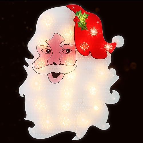 Miniatura 54 de LAMPHOME Silueta de ventana de Navidad con forma de copo de nieve de 17 pulgadas, 20 L, decoración para fiestas, hogar, patio, césped, jardín