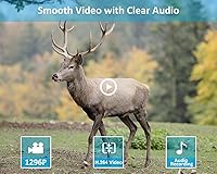 Vista 4 de GardePro Cámara E5S Trail (no celular, sin WiFi), foto de 64MP y video HD 1296P, disparador de 0.1s, visión nocturna sin brillo de 100 pies, cámara