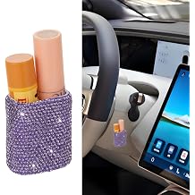 Bling Car Lip Balm Holder for Chapstick Lip Gloss Holder for Car Chap Stick Holder for WomenPurple