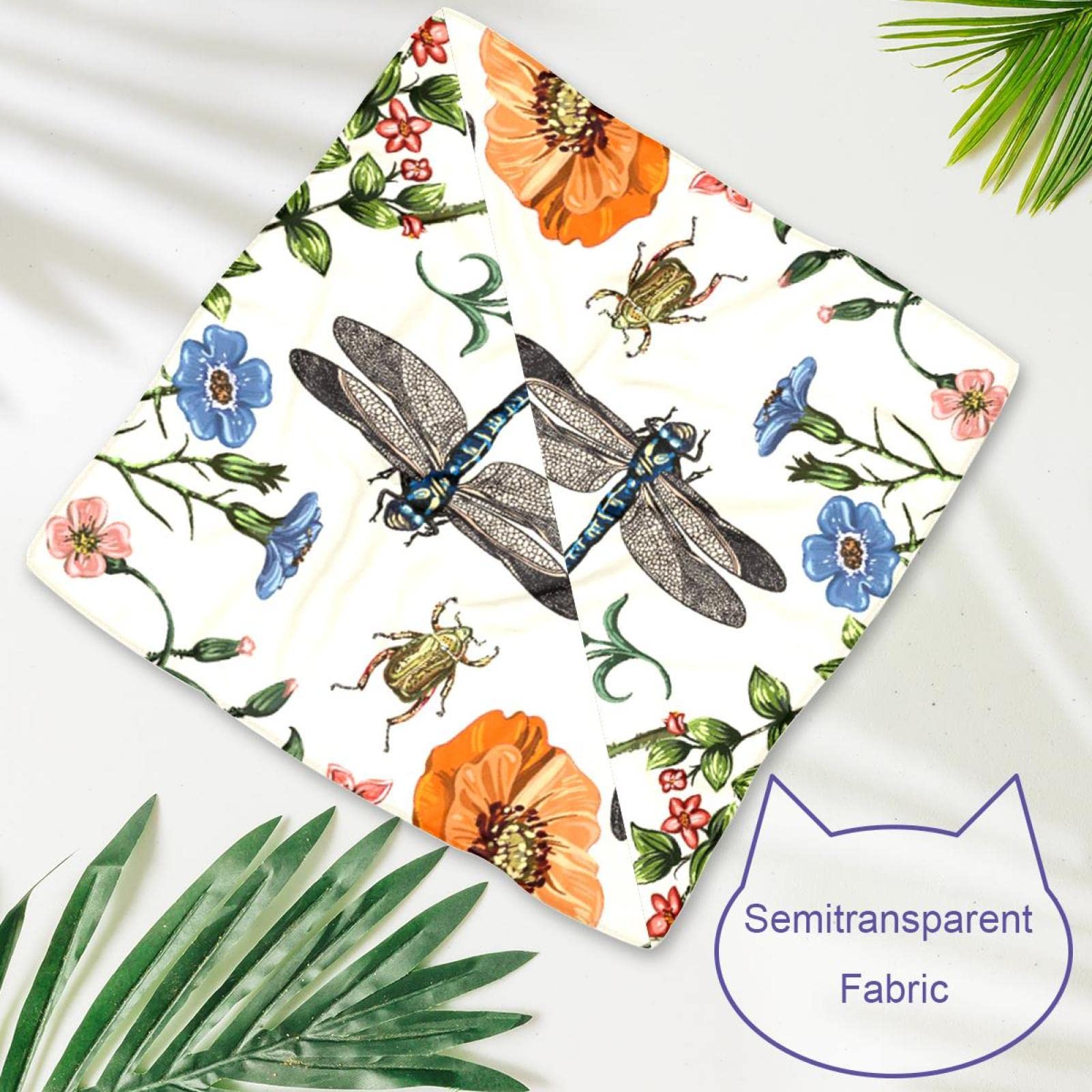 Hundehalstuch Vintage-Blumen Design - 2er Set Aus Weichem Chiffon Für Kleine & Große Hunde