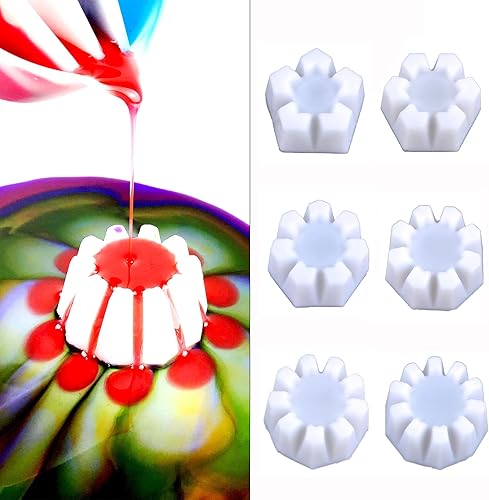 Miniatura 2 de Vasos de silicona para verter flores, para verter pintura, coladores de flores, líquidos, moldes de resina, taza de vertido de líquidos