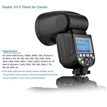 Amazon.com : Godox V1-C V1C Flash for Canon, 2.4G TTL