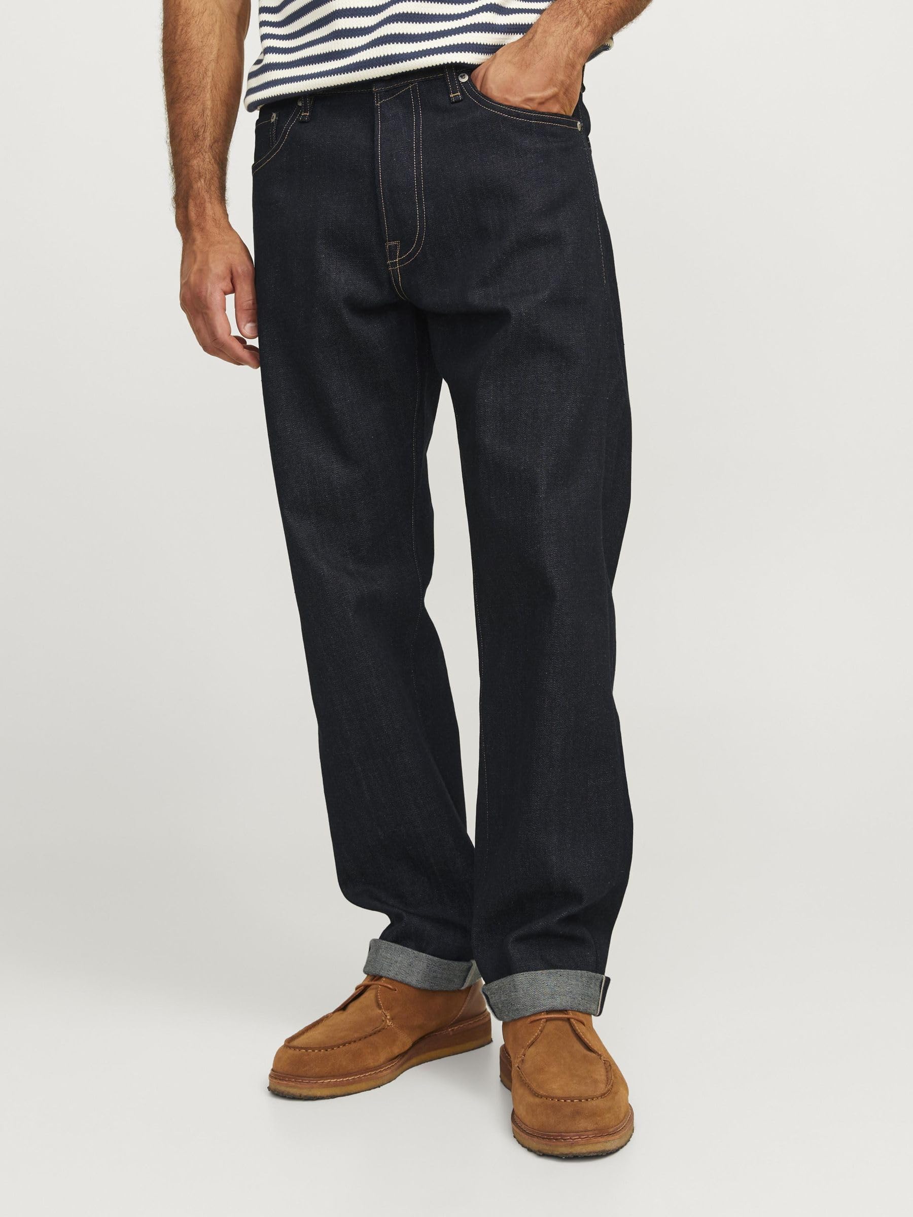 JACK & JONES Relaxed Fit Jeans RDD Royal RI 324 Selvedge Relaxed Fit Jeans