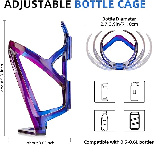 Miniatura 2 de ROCKBROS - Portabotellas ultraligero para bicicleta, con tornillos y herramienta, universal para bicicletas de carretera, MTB y montaña (paquete de