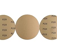Vista 2 de CowboyBOB 100 PCS Discos de Lija PSA de 6 Pulgadas Grano 220 Papeles de Lija Autoadhesivos con Respaldo Adhesivo para Desbarbado y Lijado Discos