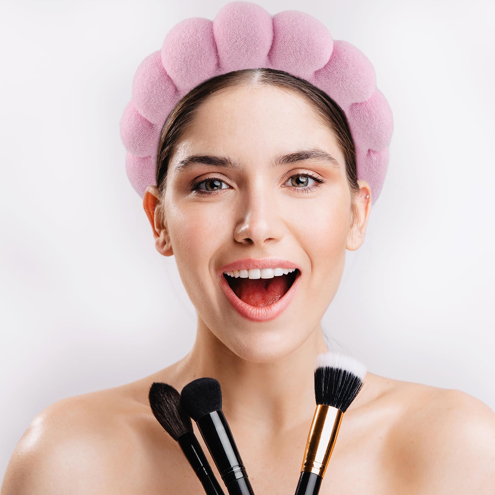 Fascia Capelli Donna Trucco - 2 Pz Fascia Capelli Skincare Spugna per Lavare la