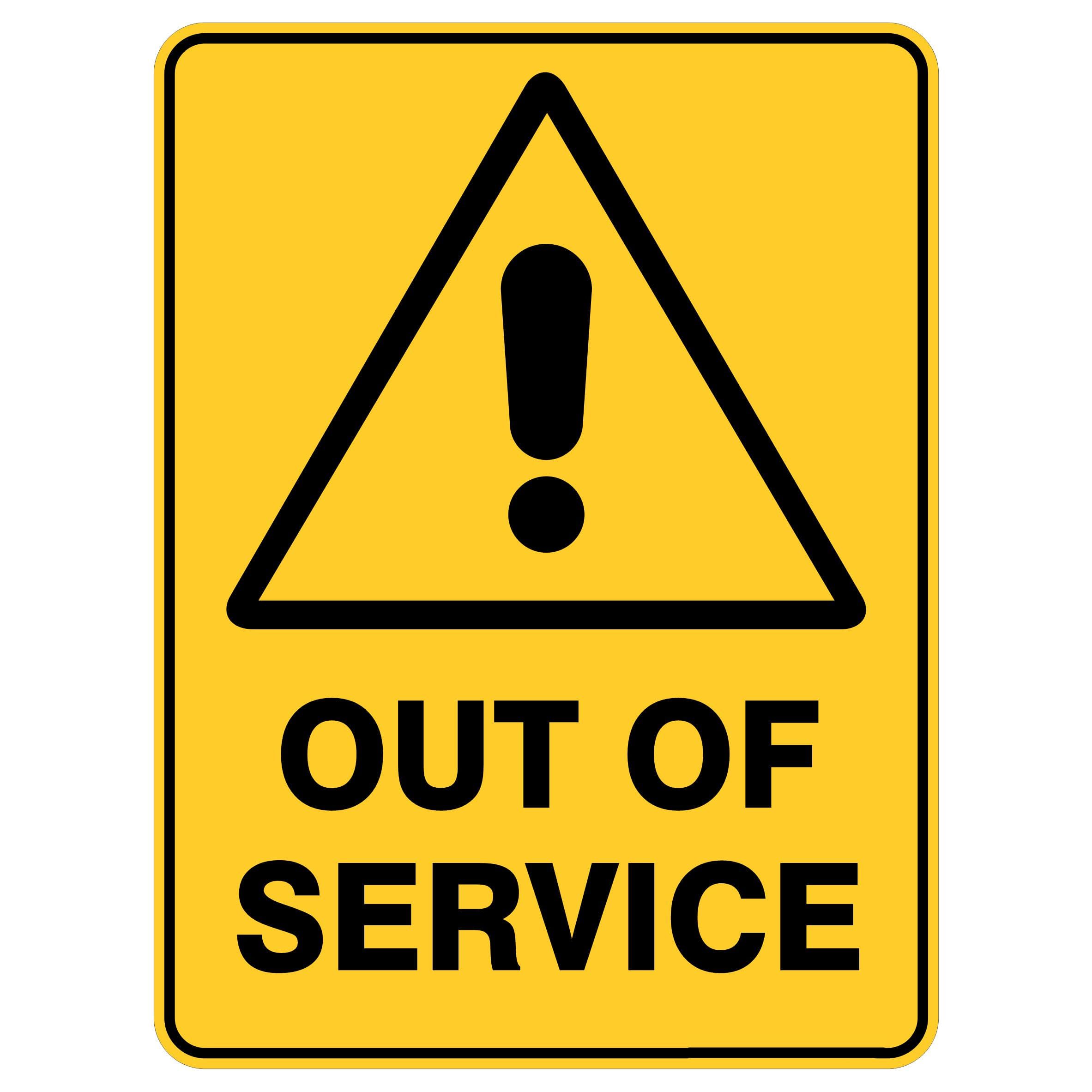 Out Of Service Warning Signs Metal Tin Sign 12x8 inch for Industrial & Commercial