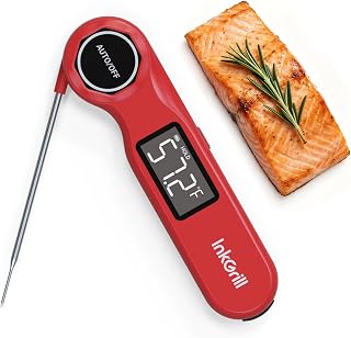 Waterproof Instant Food Thermometer for Kitchen, BBQ, Cooking, Smoker | Meat Thermometer for Grill and Cookingand Outside, Rechargeable & Magnets
