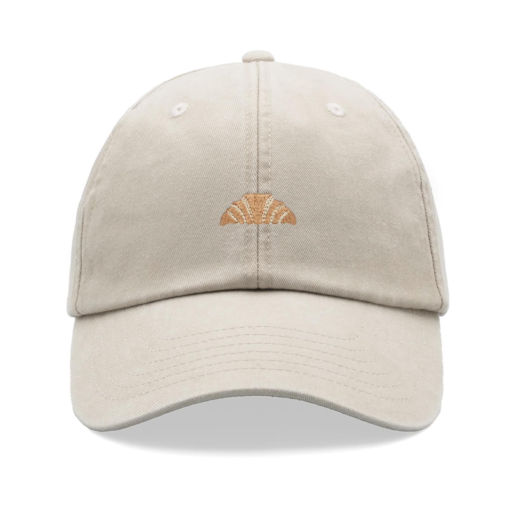 Cap Base Unisex Stone Croissant Baseball Cap Vintage Washed Dad Hat Adjustable
