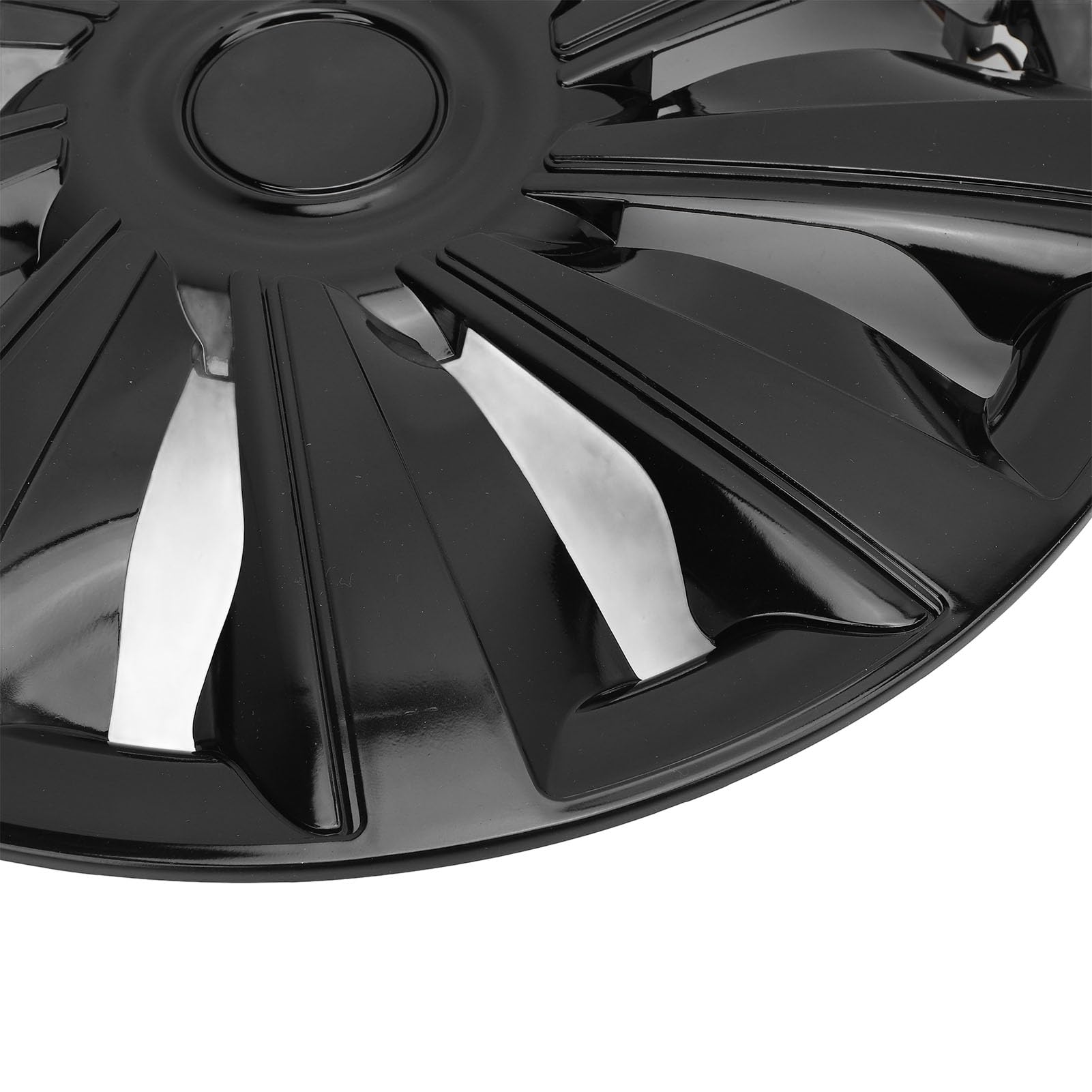 SIXRUN Coprimozzi 15 Pollici 4 Pezzi Copricerchi Universali in Materiale ABS, Design con Fibbia per SUV per Auto Camion con Resistenza Ai Graffi Adatto per Sedile V40